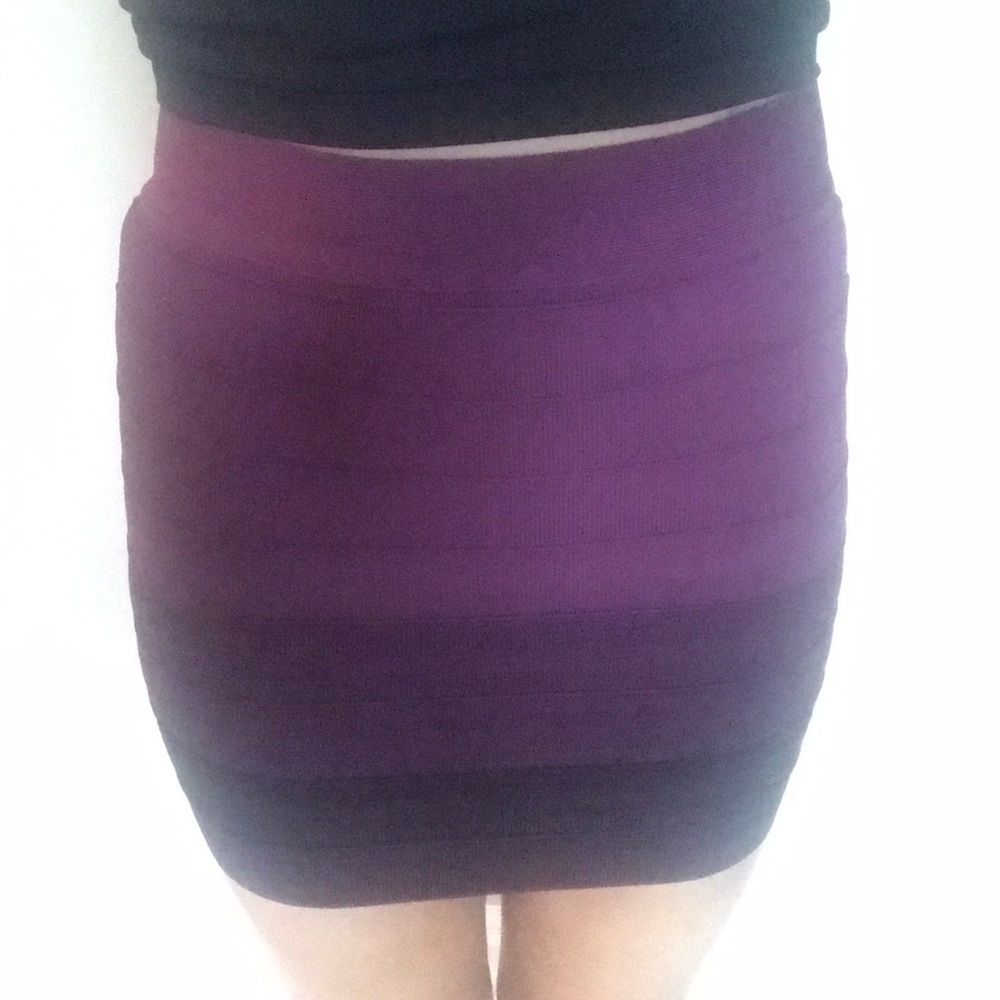 Ombré bandage skirt